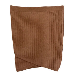 NWT Express Cable Knit Faux Wrap soft mini Sweater skirt size Medium - Mauve